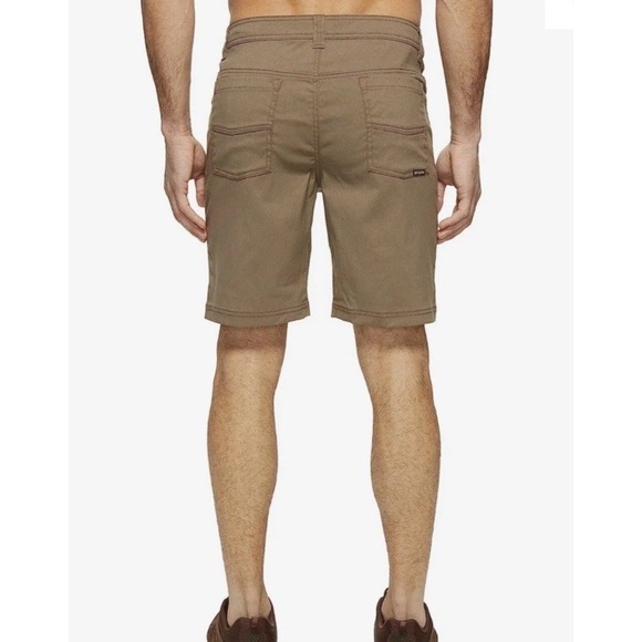PrAna Brion Men's Short 34W/9L Brown Nylon Elastane‎ - Picture 2 of 9